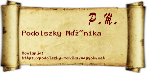 Podolszky Mónika névjegykártya